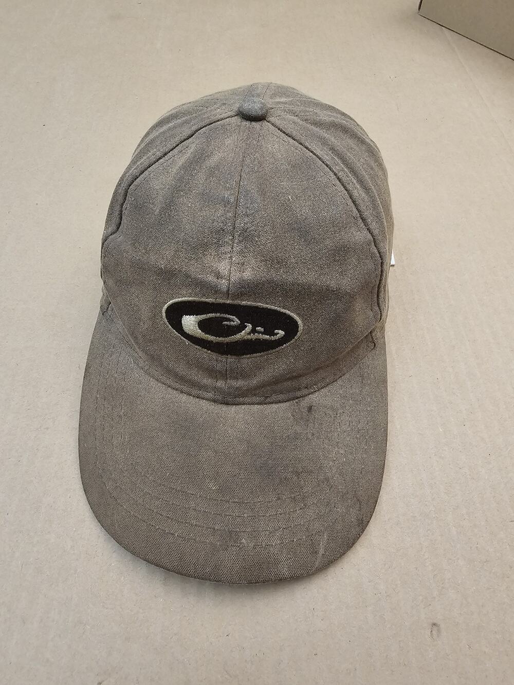 DRAKE WATERFOWL SYSTEMS WAXED COTTON LOGO BALL CAP HUNTING HAT ADJUSTABLE